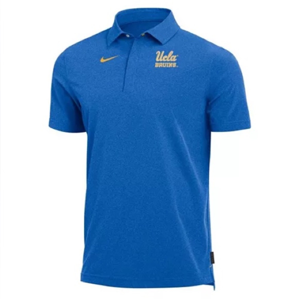 New Nike UCLA Bruins Dri-Fit Button Polo Royal Blue Men Size XL (DM0905-403)